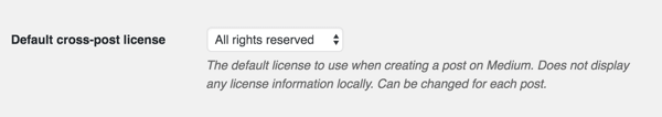 medium wordpress plugin cross-post license