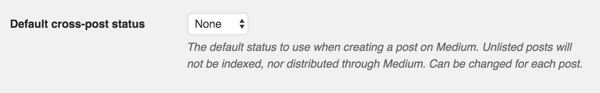 medium wordpress plugin cross-post status