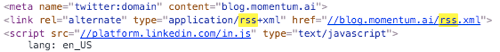 find rss feed link