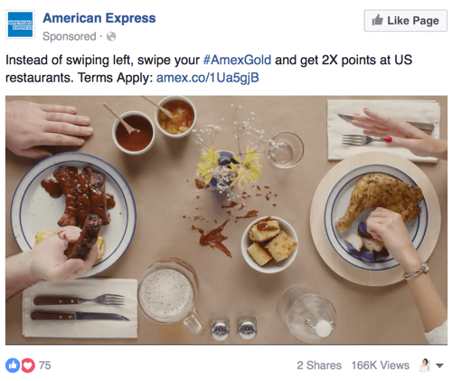 american express facebook video