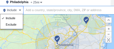 facebook ad exclude location