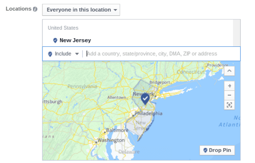 facebook ad location targeting