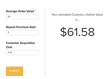 customer lifetime value calculator tool