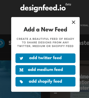 designfeed add feed