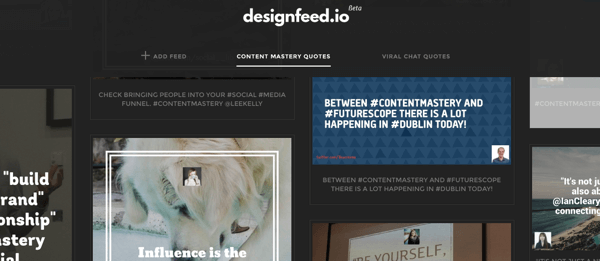 designfeed import content