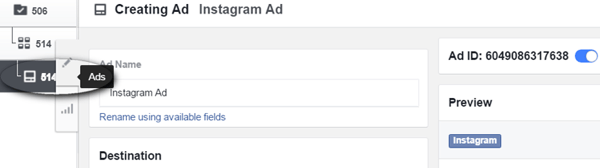 create instagram ad campaign