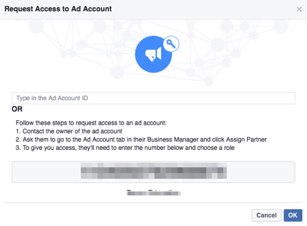 facebook request access to ad account