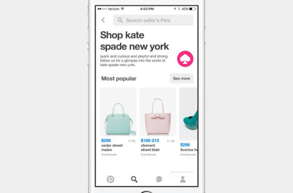 pinterest shopping features