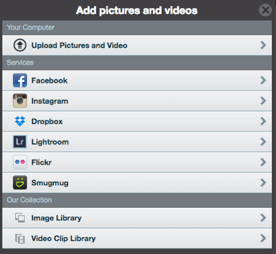 animoto add content