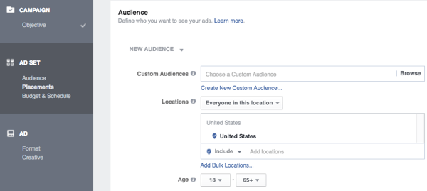 facebook ads targeting