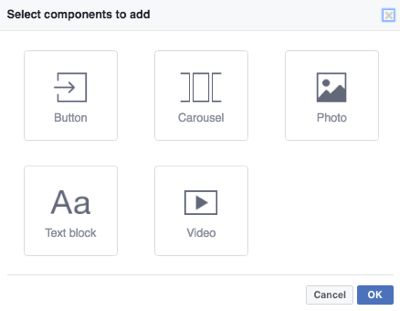 facebook publishing tools canvas