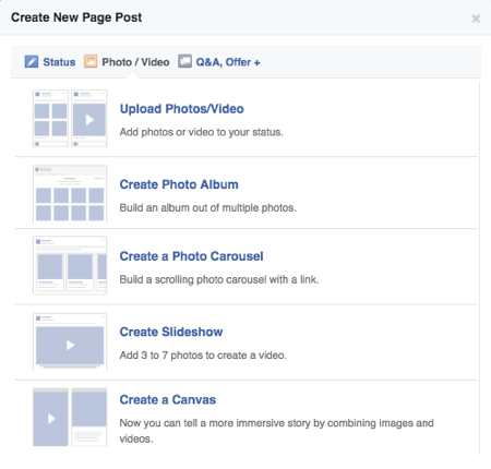 facebook publishing tools posts