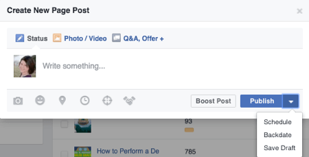 facebook publishing tools posts