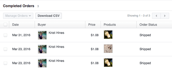 facebook publishing tools shop section
