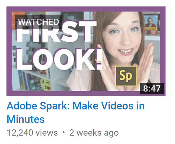 adobe spark thumbnail