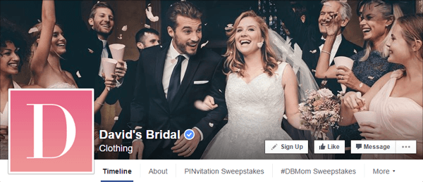 facebook cover photo david's bridal