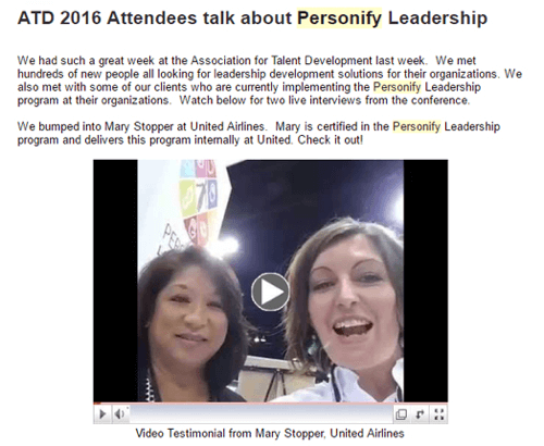 facebook live video in newsletter