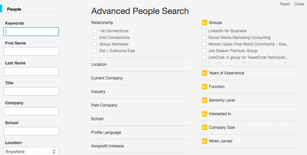 linkedin advanced people search
