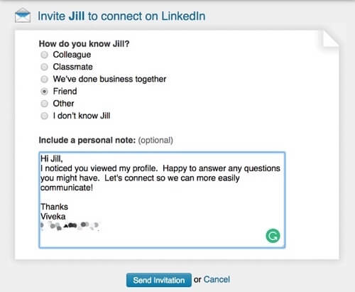 linkedin connection request