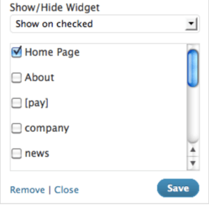 display widget plugin