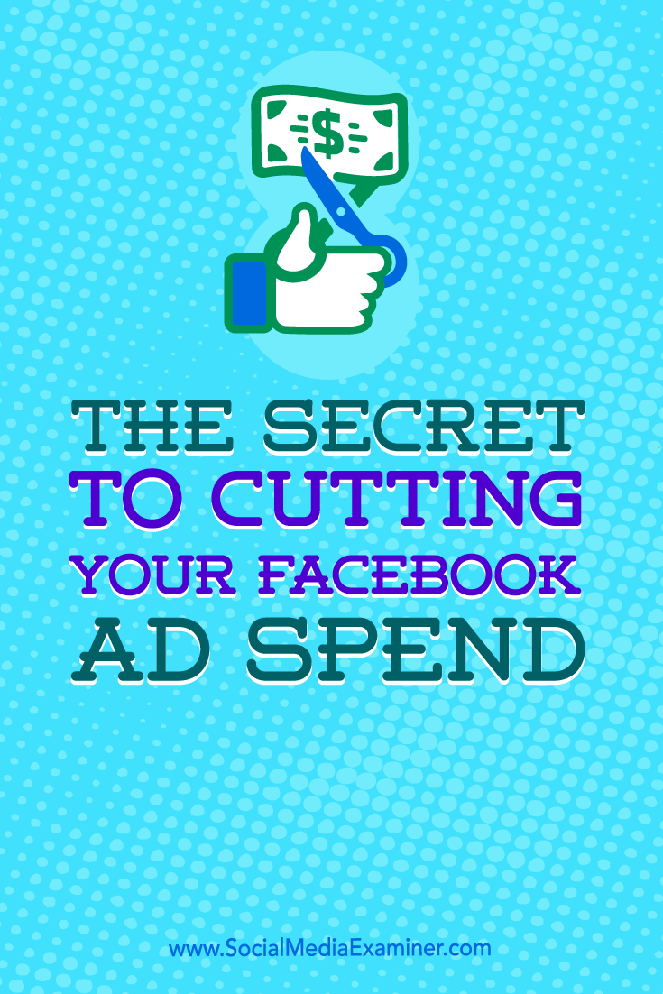 Tips on how you can reduce your Facebook ad spend.