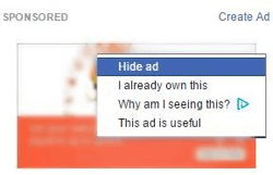 facebook ad user feedback menu