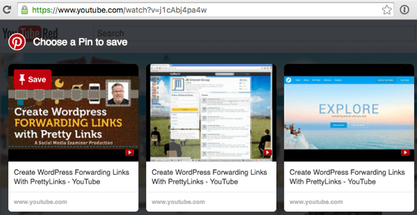 pin youtube video with pin it button