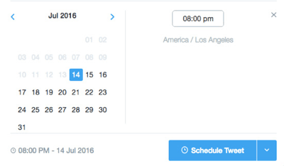 twitter dashboard schedule tweet