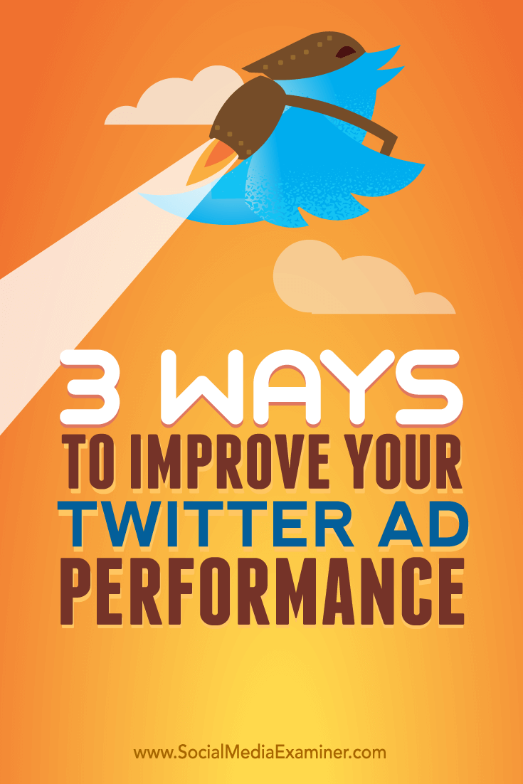 Tips on three ways to improve your ad performance on Twitter.