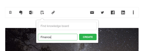 feedly knowledge board