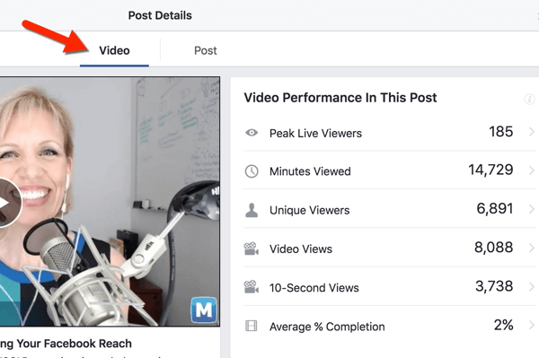 facebook live video views