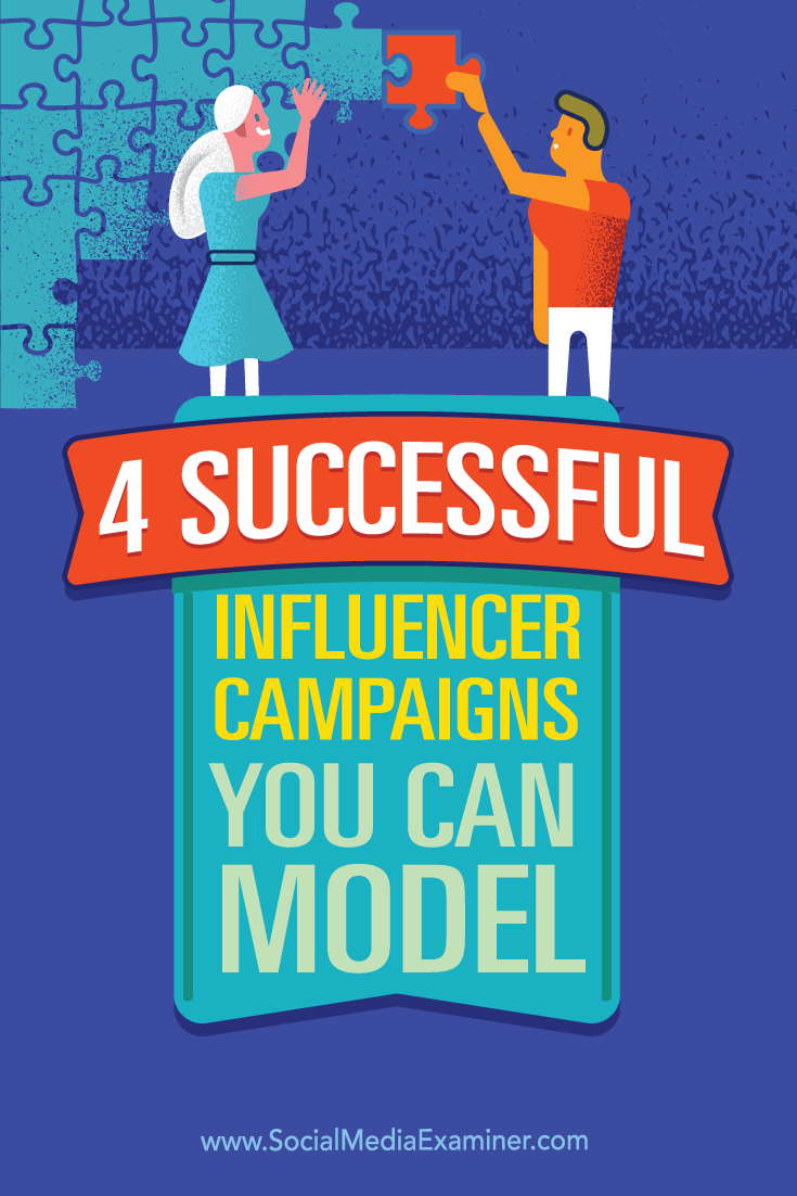 Tips on four influencer campaign examples and how to connect with influencers.