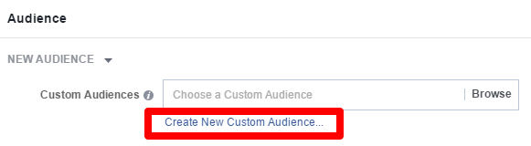 facebook create custom audience