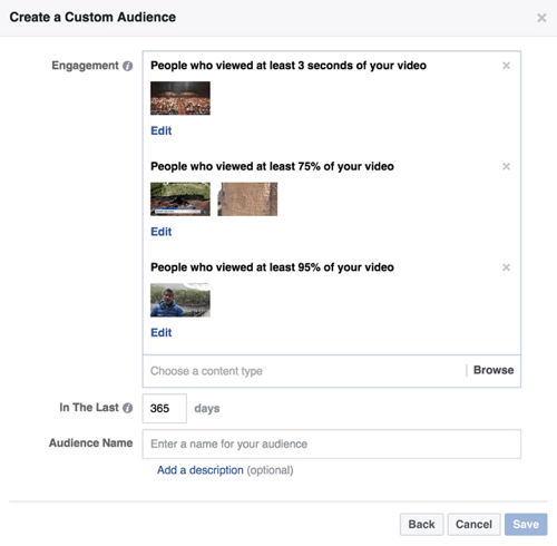 facebook video custom audiences