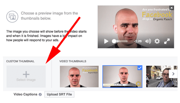 facebook video custom thumbnail