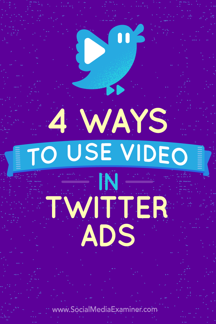 Tips on four ways to use Twitter video ads.