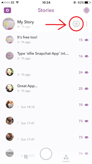 snapchat download story