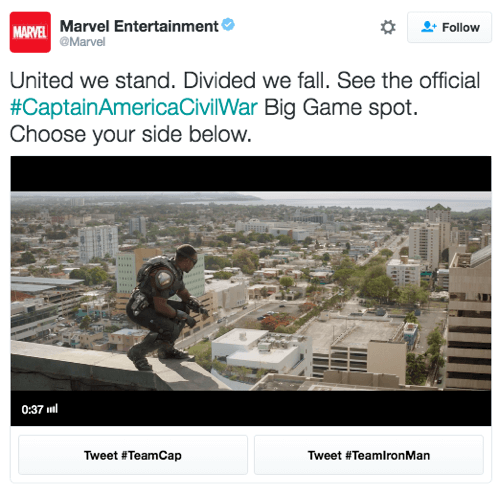 marvel twitter conversational ad