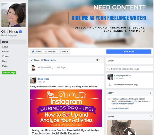 new facebook page design