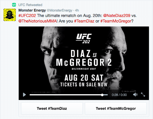 ufc twitter conversational ad