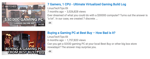 youtube search results