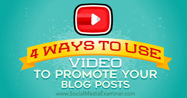 promote blog with video