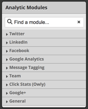 hootsuite analytic modules