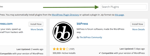 wordpress plugin search