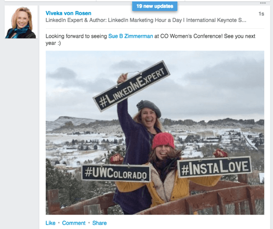 linkedin engage with connections