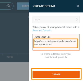 create bitly link