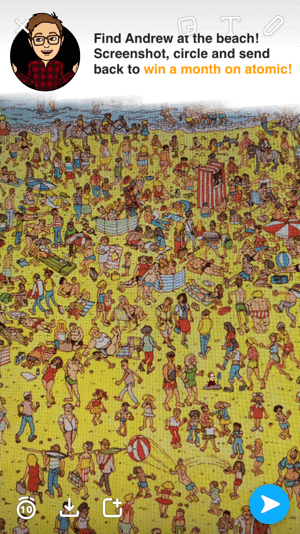 snapchat where's waldo game