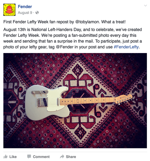 fender facebook post