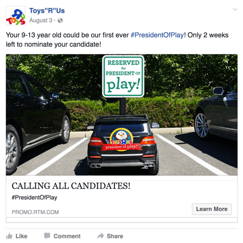 toys r us facebook post