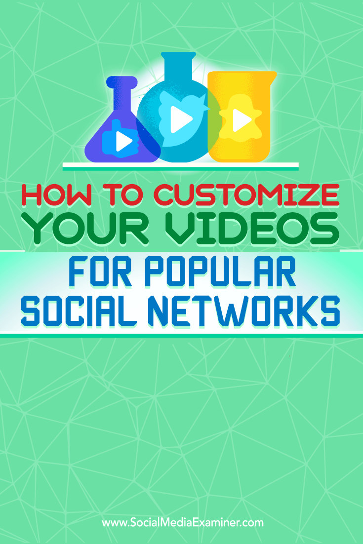 Tips on how to customize your videos for better performance on the top social networks.